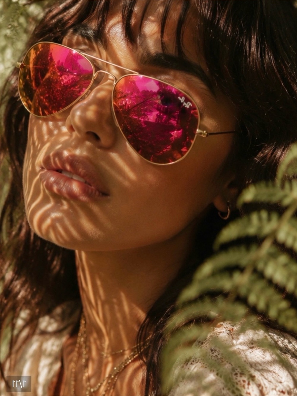 Ray-Ban Aviator Flash Mirror Sunglasses – Gold Frame | Pink/Orange Lenses